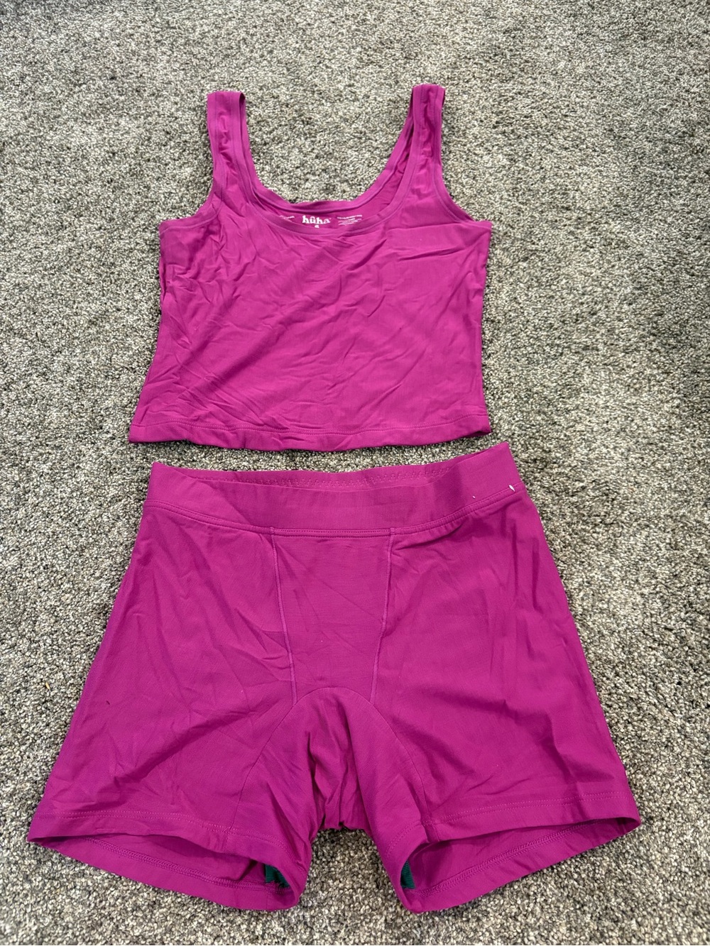 Women’s Fuchsia Tank and Bike Short Set